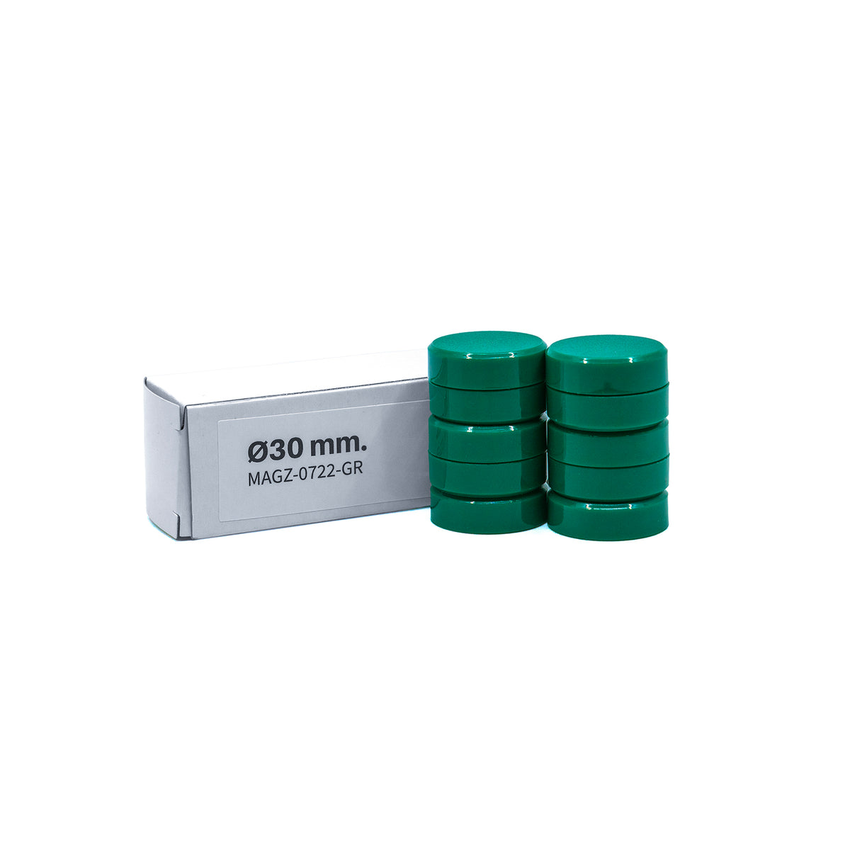 Magnordic Kontormagnet, Grøn Ø30 mm. (10-pak)