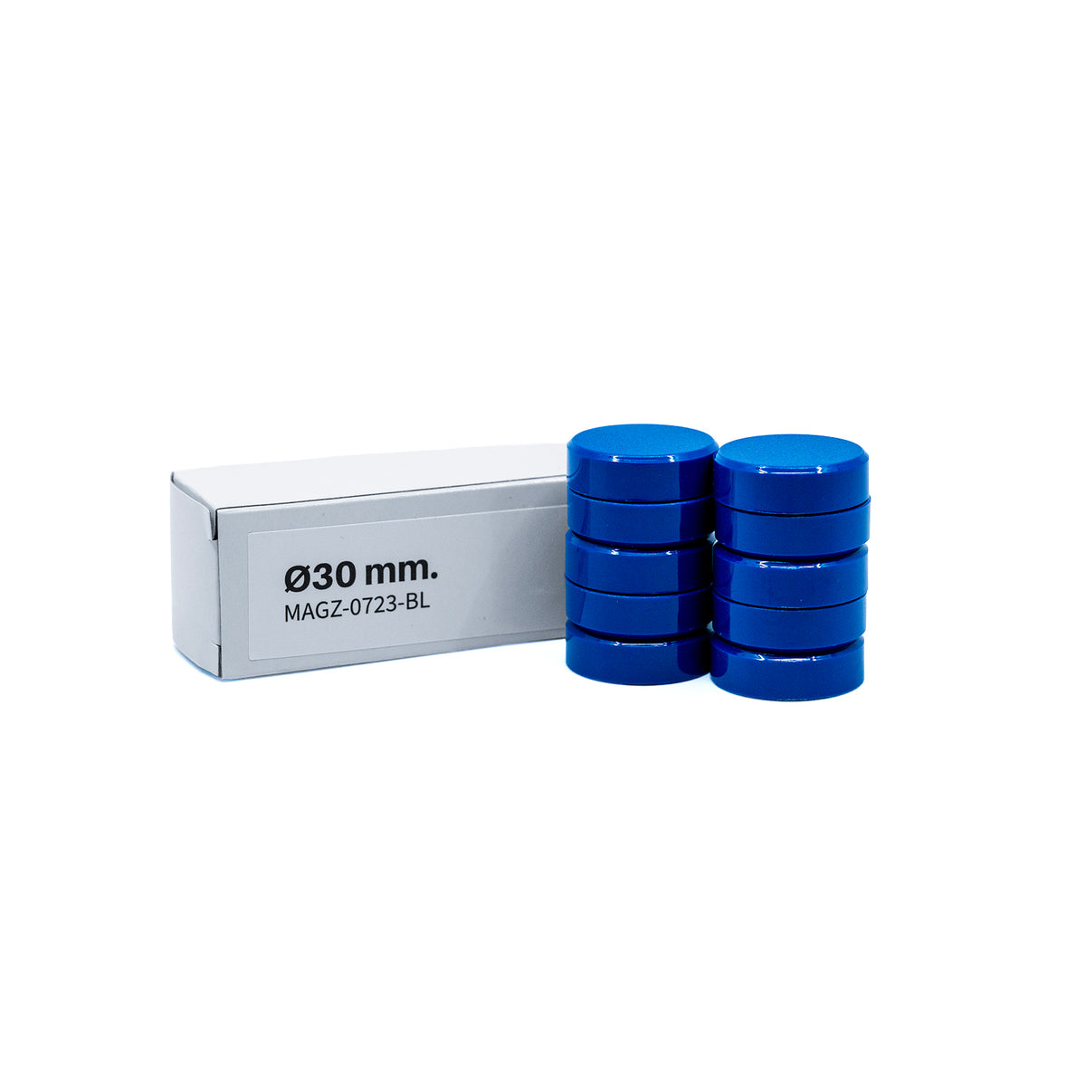 Magnordic Kontormagnet, Blå Ø30 mm. (10-pak)