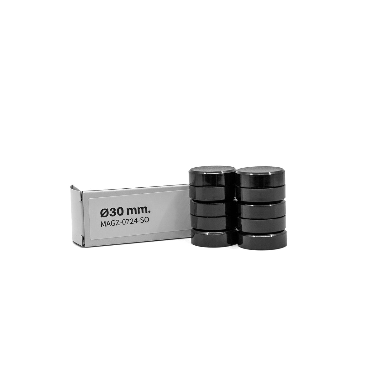 Magnordic Kontormagnet, Sort Ø30 mm. (10-pak)