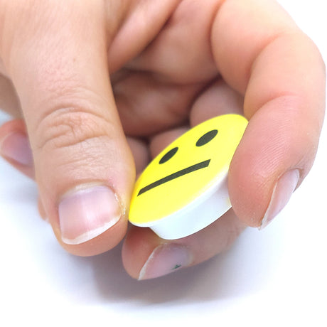 Smiley Magnet gul, Neutral - Kraftig magnet