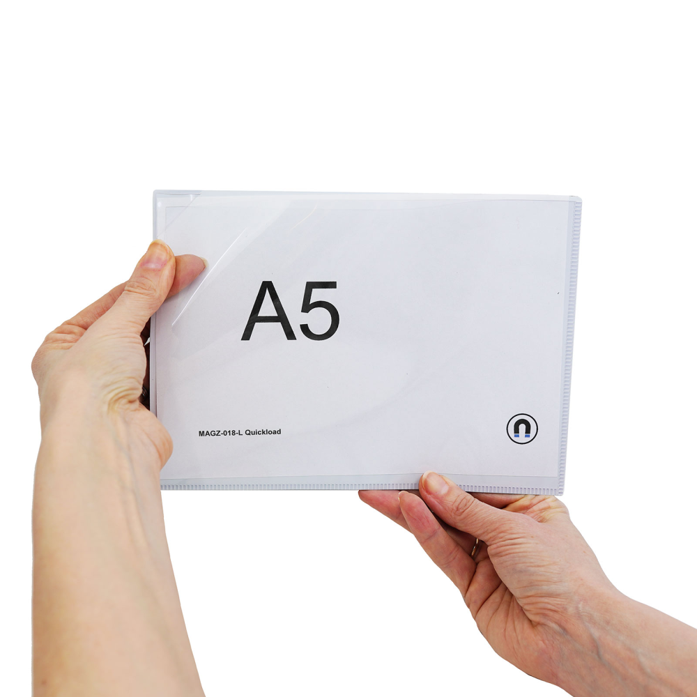 Magnetlomme A5, Hvid m/quickload