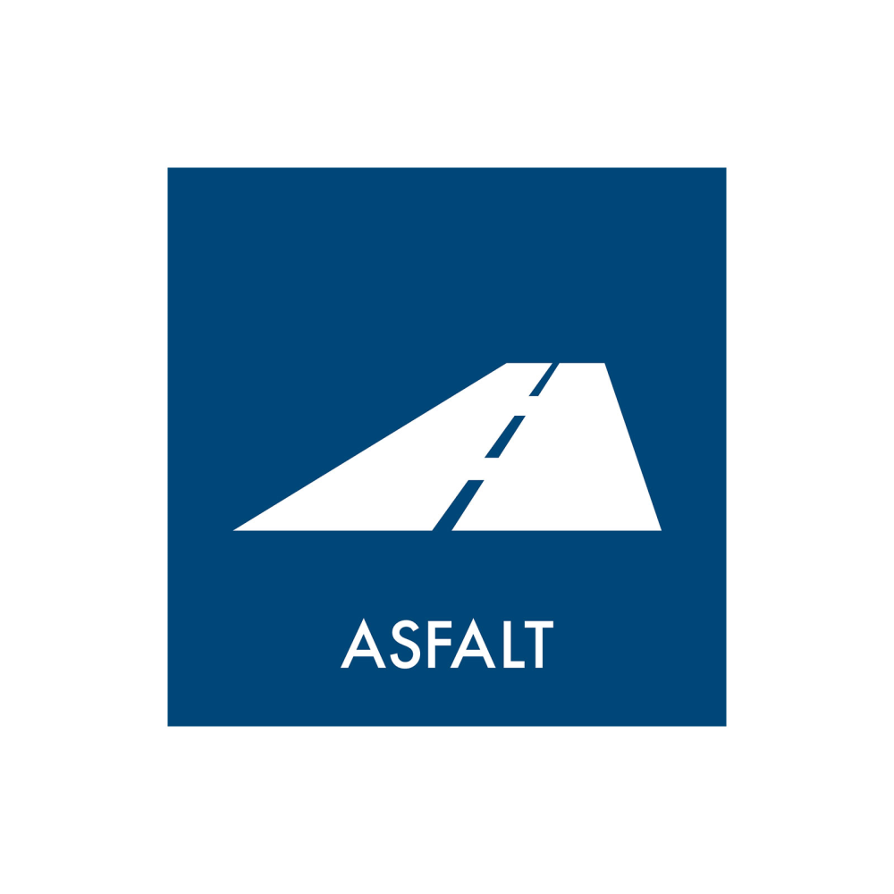 Affaldssortering “asfalt” - magnetskilt 30x30 cm.