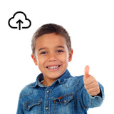 Magnetiske piktogrammer (4,8 cm.) - Upload selv 5-pak