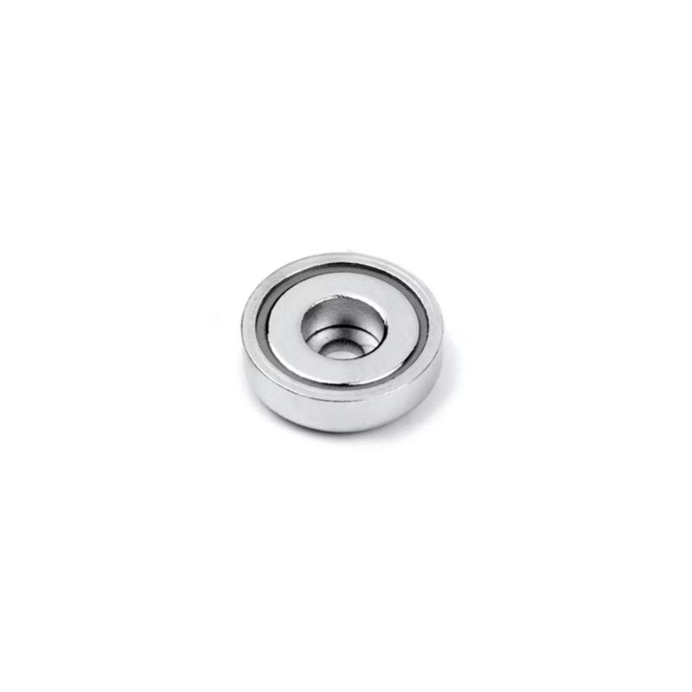 Forsænket pottemagnet, Ø16 mm. - Neodymium