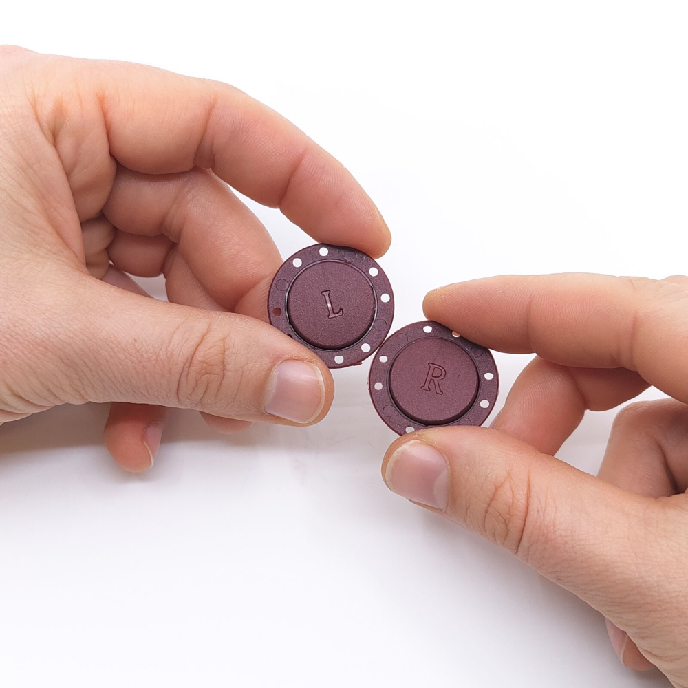 Sy-i-magnet knap rund Ø26 mm., mørk lilla