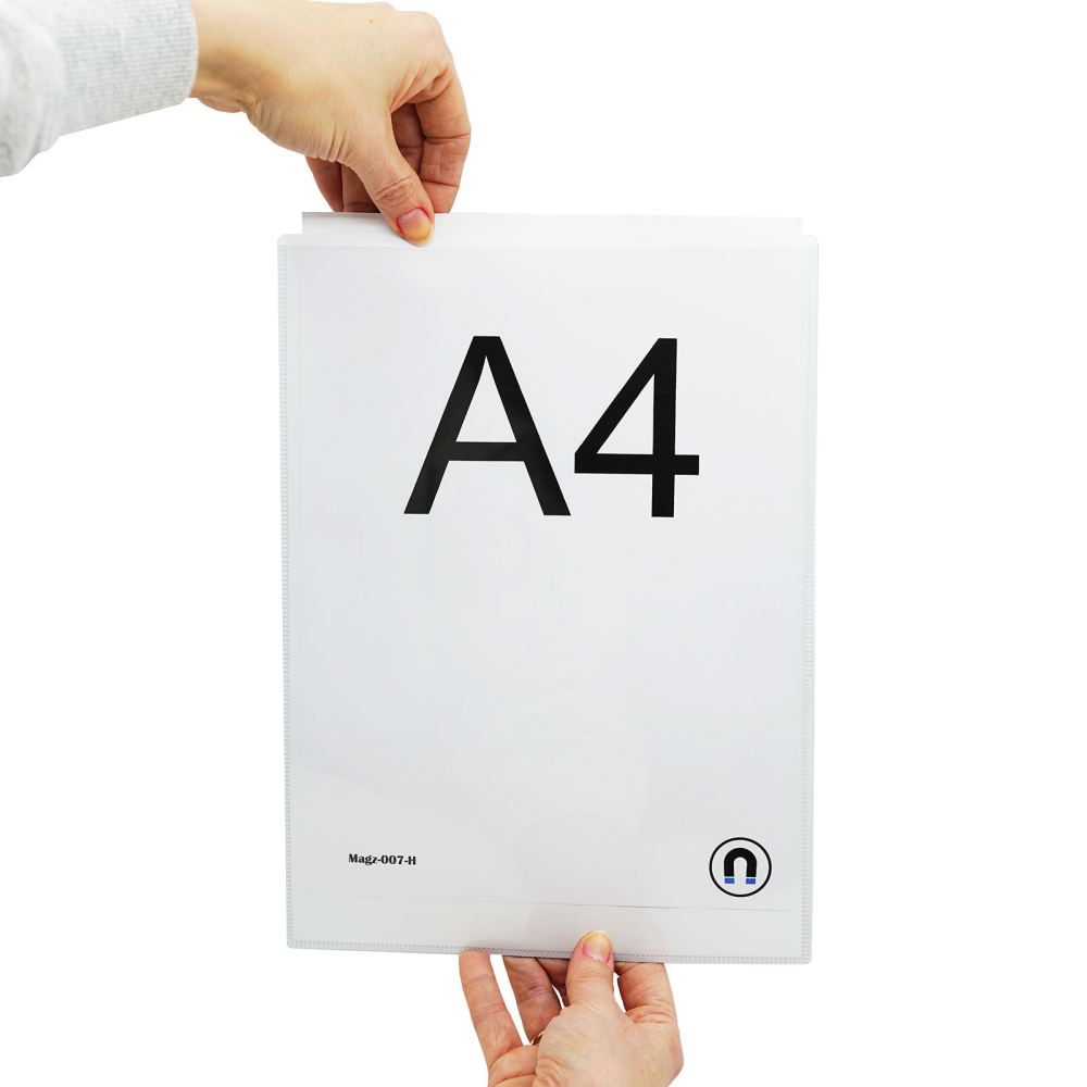 Magnetlomme A4, Hvid (H)