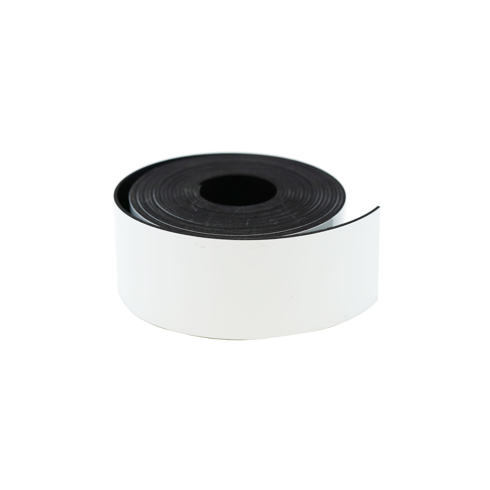 Magnetbånd m/skrivbar overflade, 30 mm. (3 meter) - Hvid