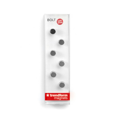 BOLT power magneter 8x8 mm., 6-pak sølv