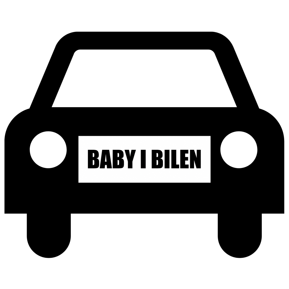BABY I BILEN #2 - magnetskilt til bil