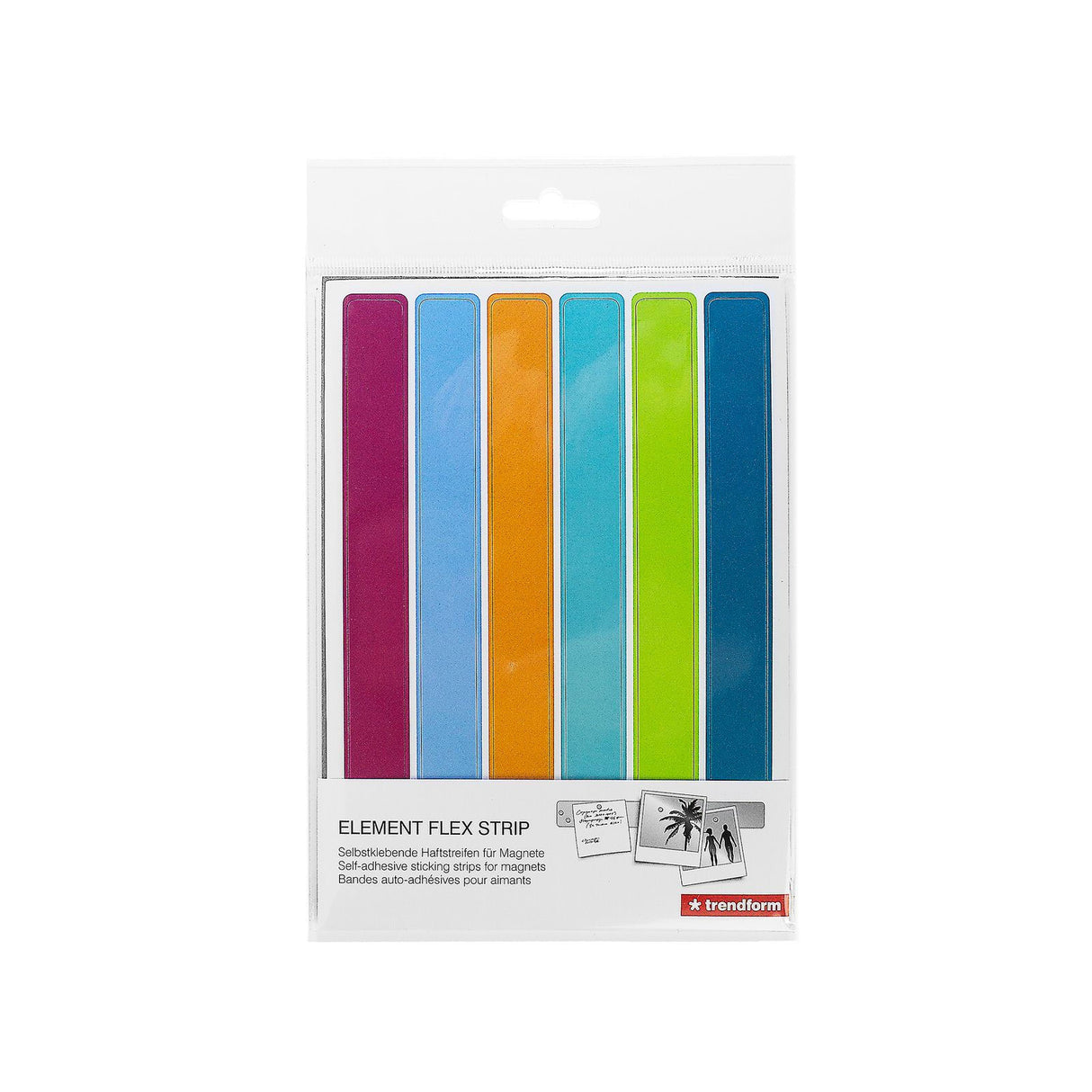 Metal-tavler "FLEX STRIP" 19 cm., Mix (6-pak)