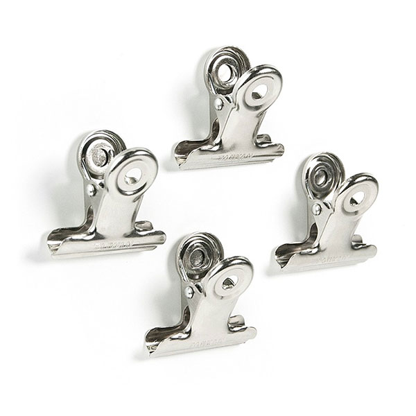 Magnetklemmer sølv, Bulldog Mini 4-pak