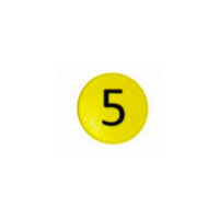 Stærk symbol-magnet, Gul Rund (5)