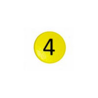 Stærk symbol-magnet, Gul Rund (4)