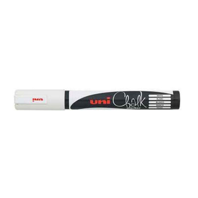 UNI Chalk Marker, Hvid (1,8 - 2,5 mm.)