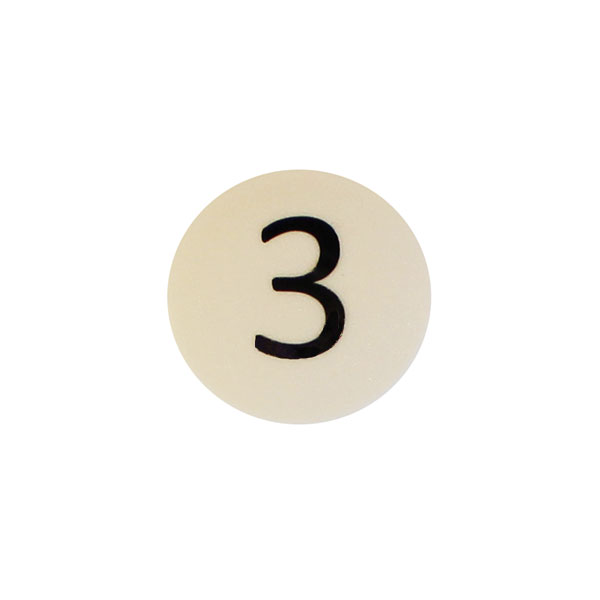 Stærk symbol-magnet, Hvid Rund (3)
