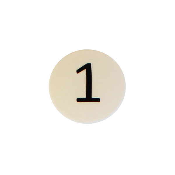 Stærk symbol-magnet, Hvid Rund (1)