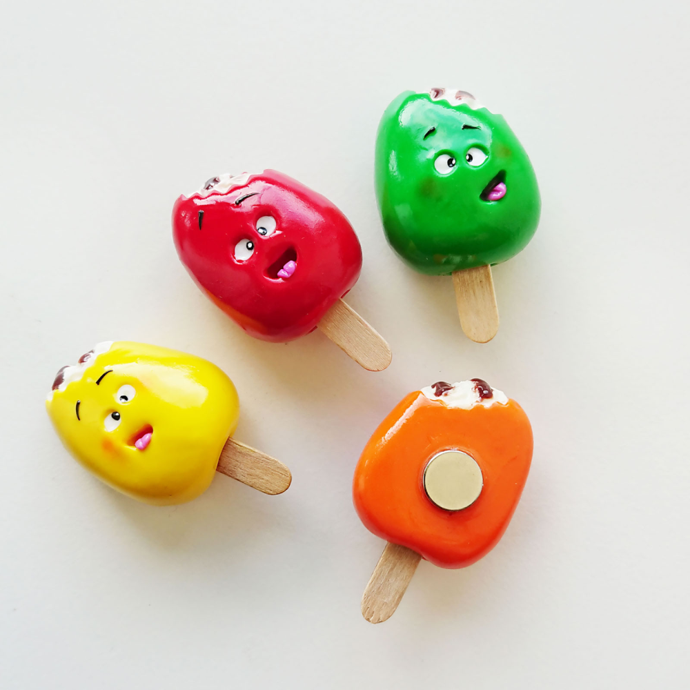 Is Magneter COLORFUL, 4-pak - køleskabsmagneter