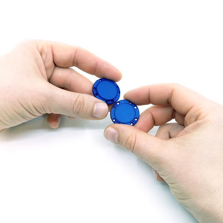Sy-i-magnet knap rund Ø26 mm., blå