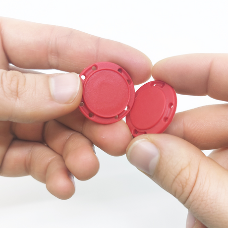 Sy-i-magnet knap rund Ø26 mm., rød