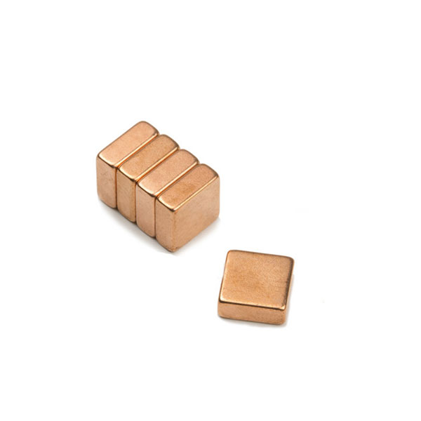 Power magnet, Blok 10x10x4 mm. (kobber)