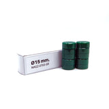 Magnordic Kontormagnet, Grøn Ø15 mm. (10-pak)