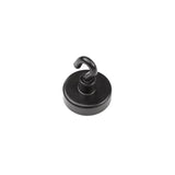 Pottemagnet med krog, Sort Ø25 mm.