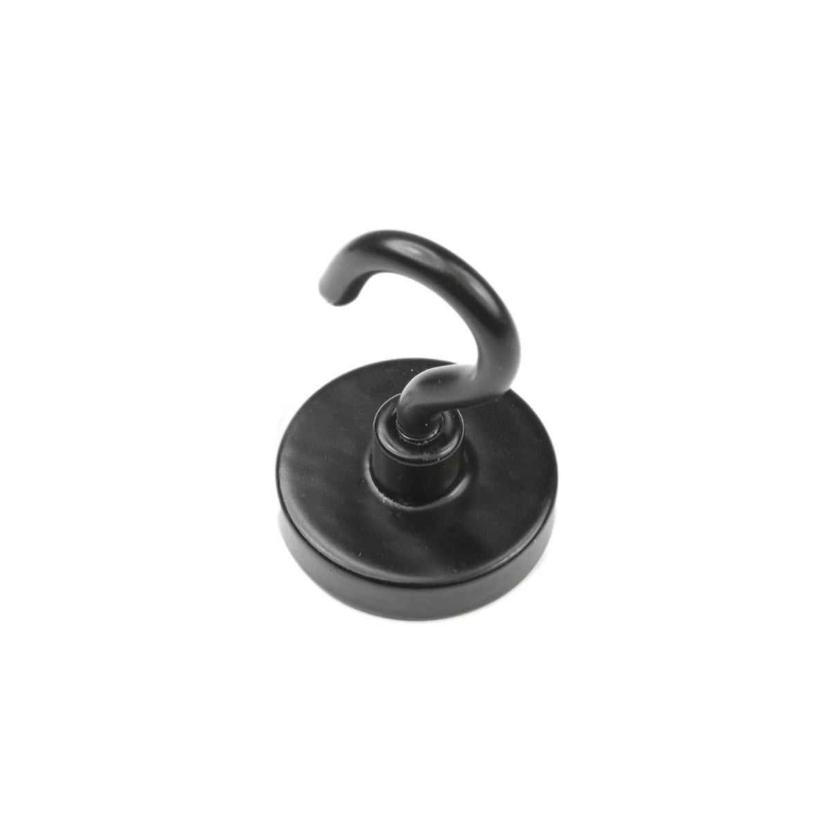 Pottemagnet med krog, Sort Ø32 mm.