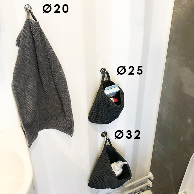 Pottemagnet med krog, Ø32 mm.