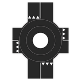 Køreskole-magneter #8 - Rundkørsel XL (1 ark)