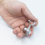 Pottemagnet med lukket krog, Ø25 mm. (XL krog)
