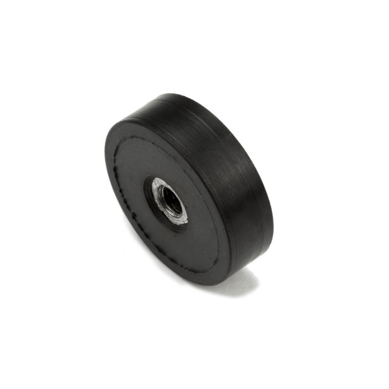 Gummimagnet m. indvendigt gevind, Ø29 mm.