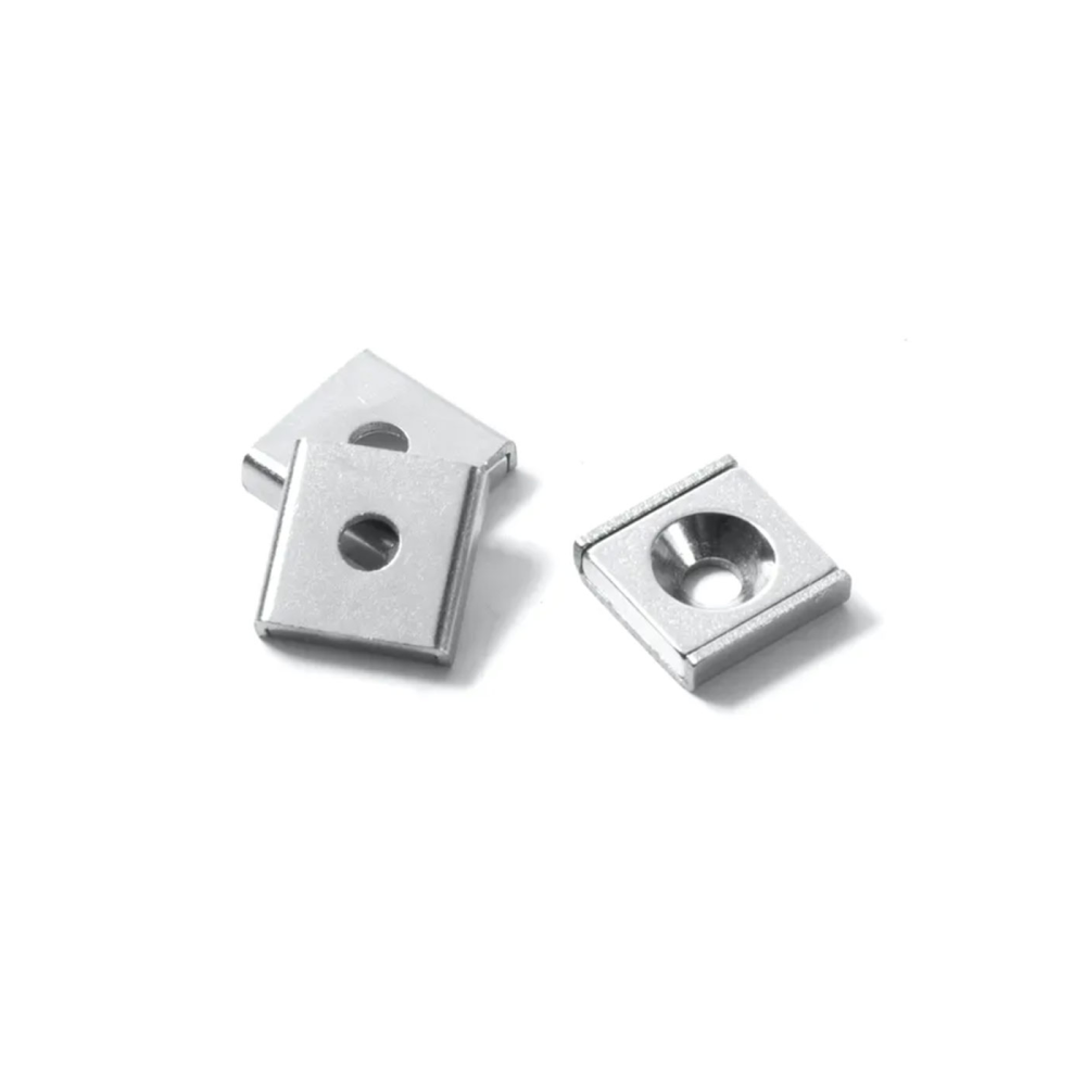 Undersænket panelmagnet 20x20x4 mm. (neodymium)