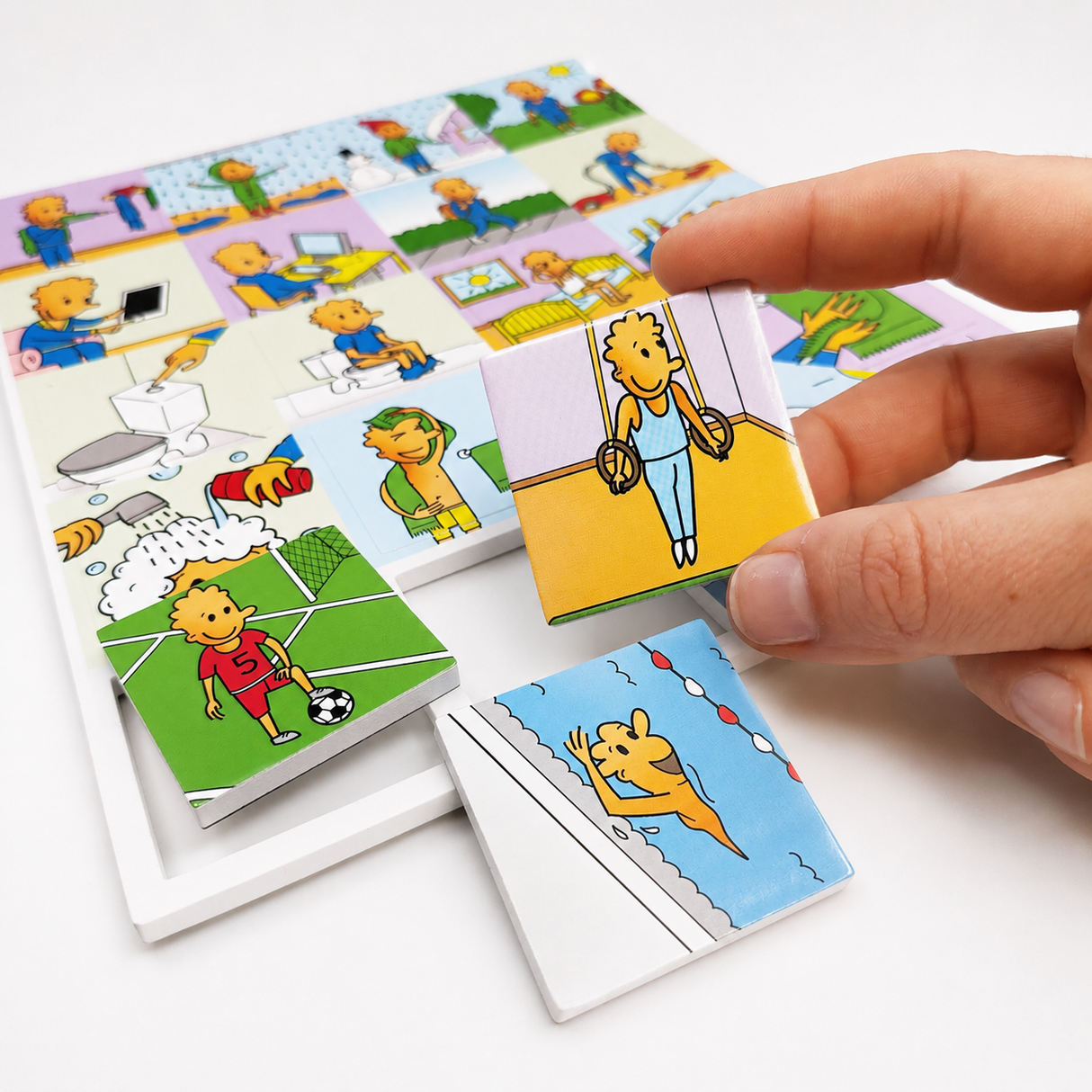 Magnet piktogrammer 4,5 x 4,5 cm. - Dreng (80 stk.)