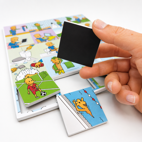 Magnet piktogrammer 4,5 x 4,5 cm. - Dreng (80 stk.)