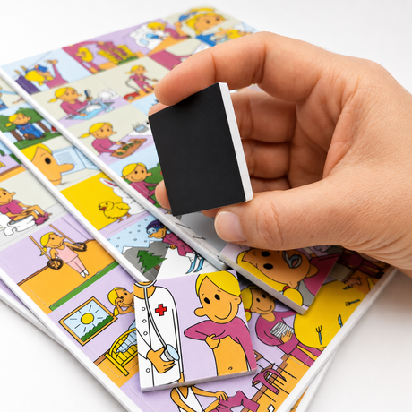 Magnet piktogrammer 4,5 x 4,5 cm. - Pige (80 stk.)