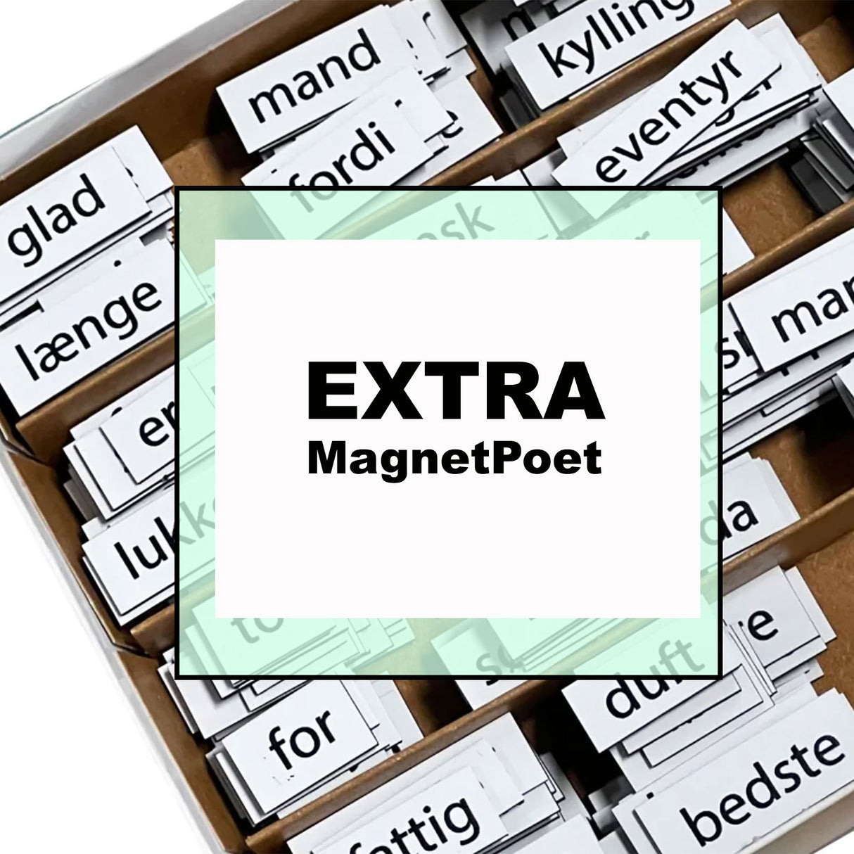MagnetPoet tilkøb - Køleskabspoesi (20 egne ord)