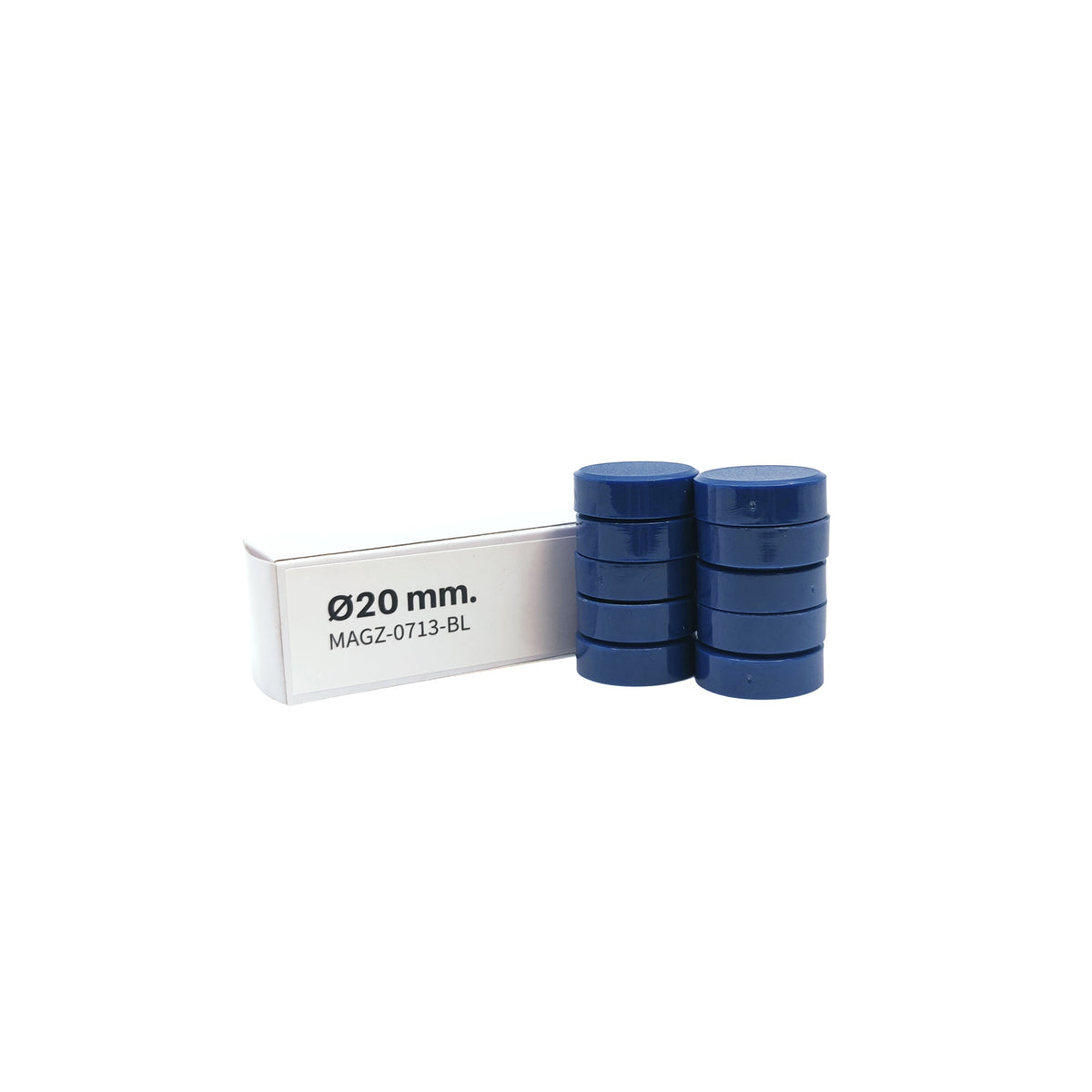Magnordic Kontormagnet, Blå Ø20 mm. (10-pak)