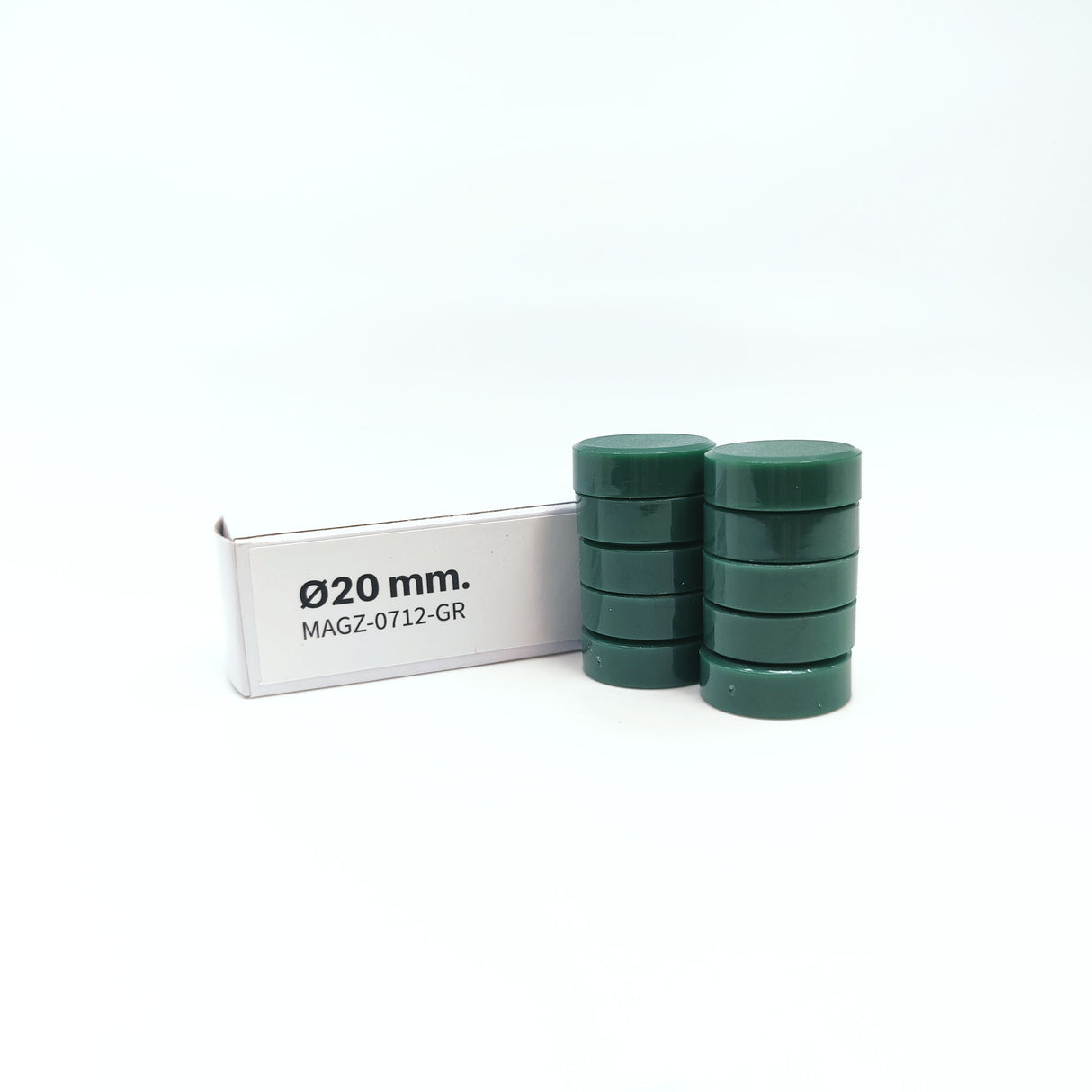 Magnordic Kontormagnet, Grøn Ø20 mm. (10-pak)