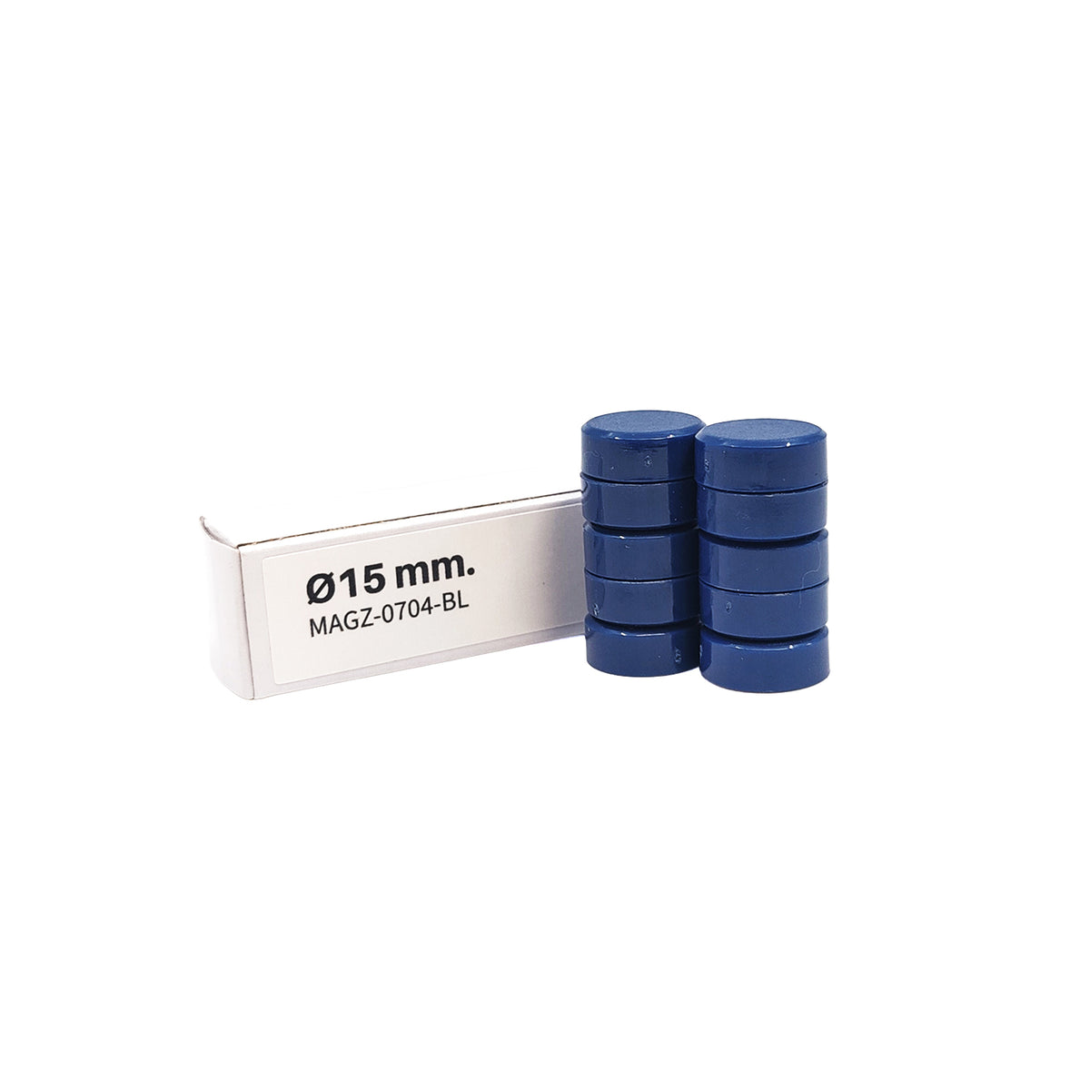 Magnordic Kontormagnet, Blå Ø15 mm. (10-pak)