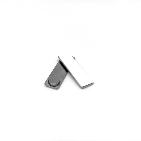 Magnetisk navneskilt m/stål 4,5 cm. (deluxe)