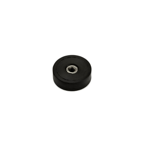 Gummimagnet m. indvendigt gevind, Ø29 mm.