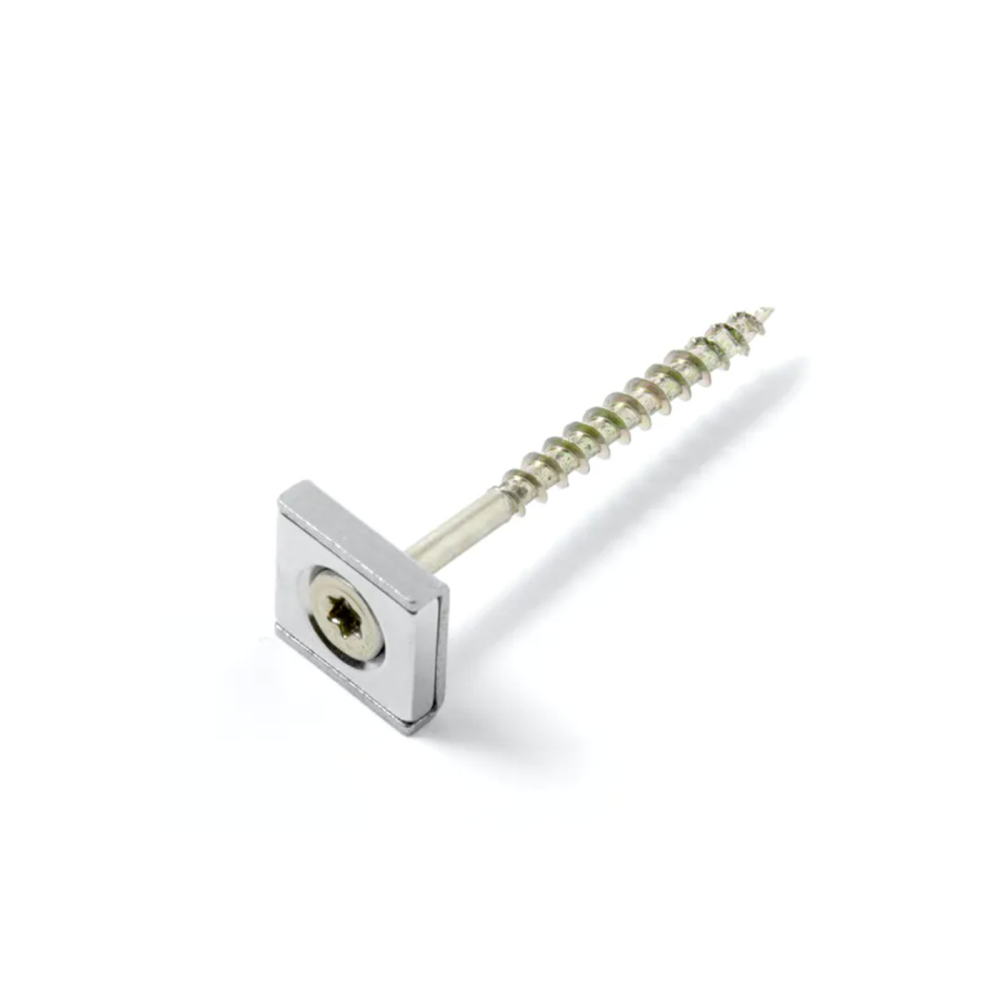 Undersænket panelmagnet 20x20x4 mm. (neodymium)