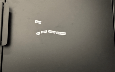 MagnetPoet DEN HELT SORTE dansk - Køleskabspoesi (160 stk.)