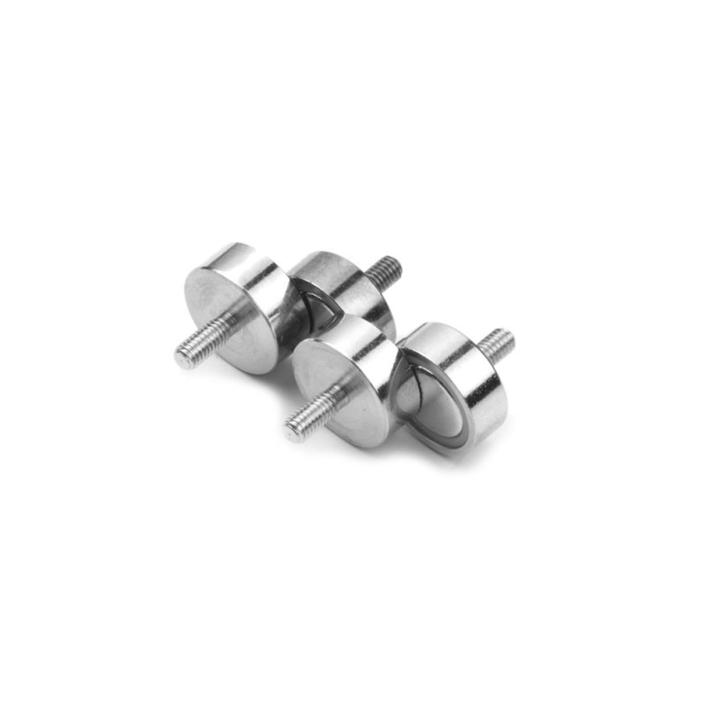 Pottemagnet m. udvendigt gevind, Ø13 mm.