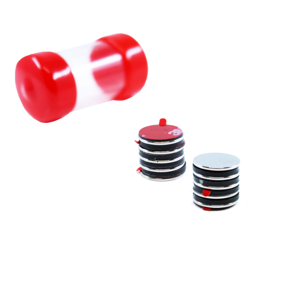 Power magneter, Skive 10x1 mm. m/lim, 10-pak