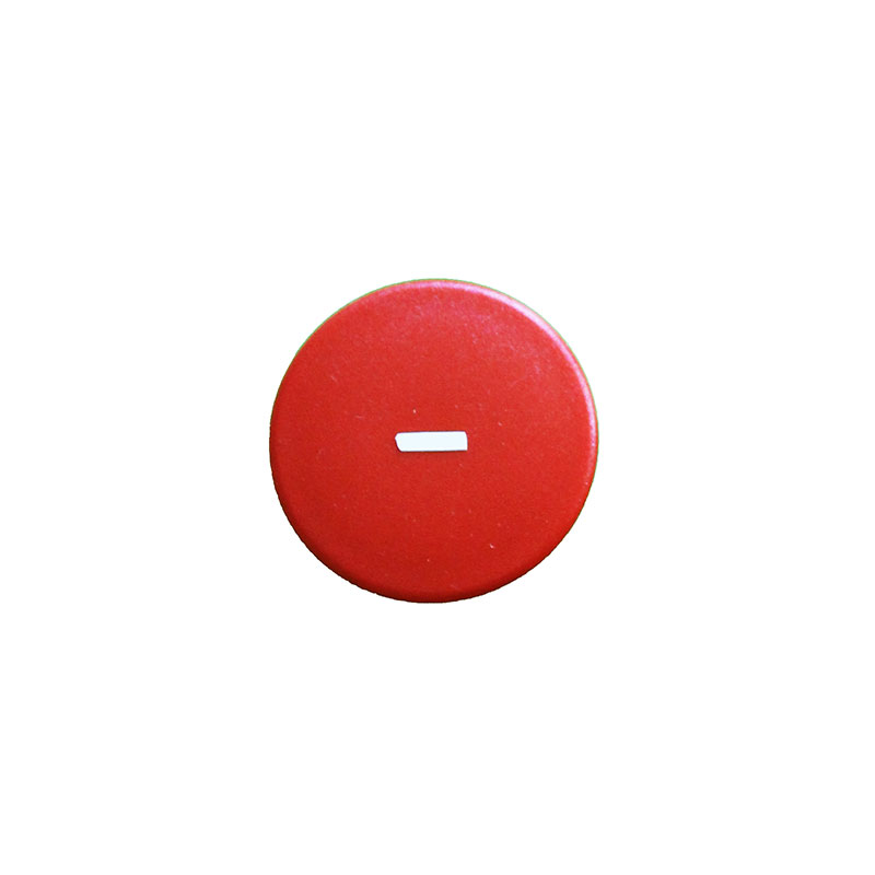 Stærk symbol-magnet, Rød Rund (-)