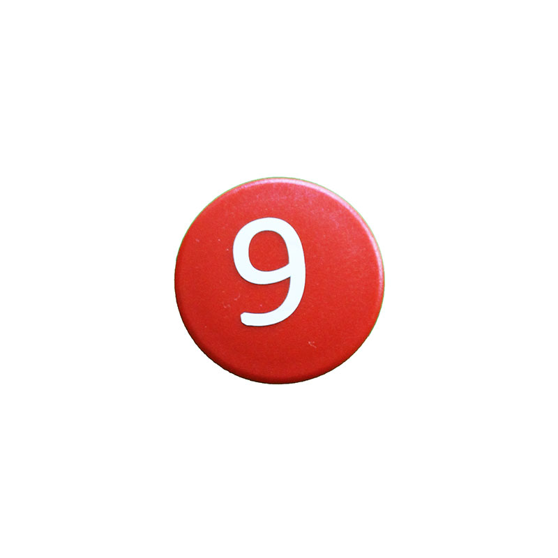 Stærk symbol-magnet, Rød Rund (9)