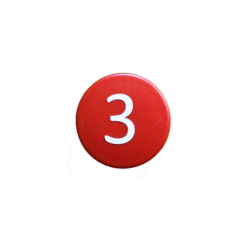 Stærk symbol-magnet, Rød Rund (3)