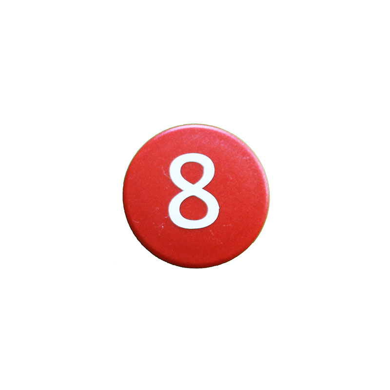 Stærk symbol-magnet, Rød Rund (8)
