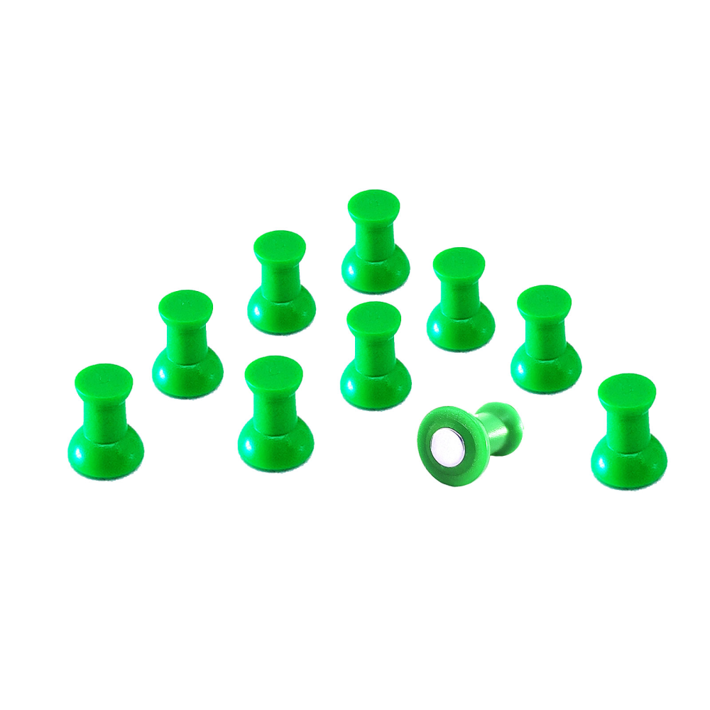 STIFT magneter, grøn 10-pak - køleskabsmagneter